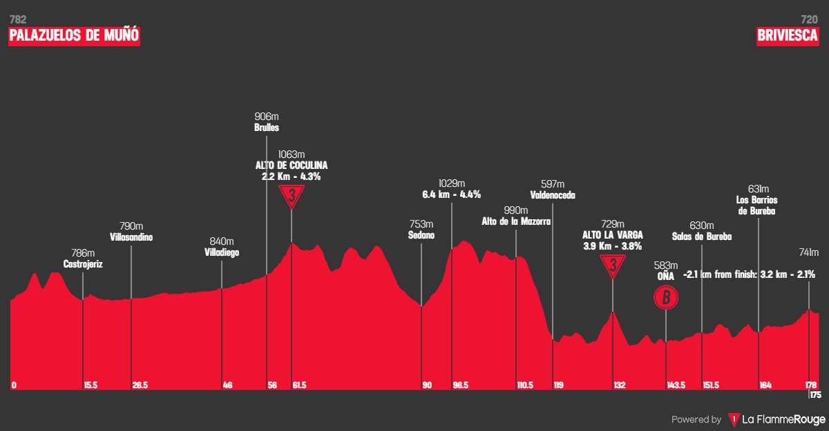 Etap 4 Palazuelos de Muñó - Briviesca profil